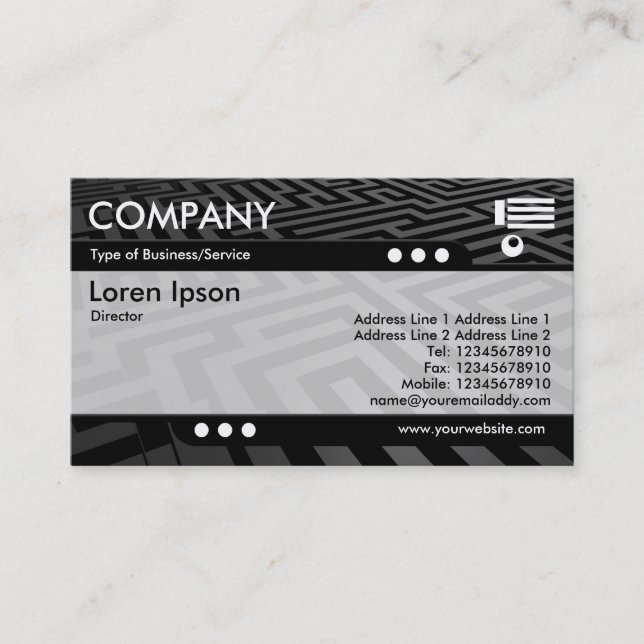 Bullet Train - Dark Maze Business Card (Front)