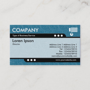 Bullet Train - Mid-Blue Denim Texture Business Card