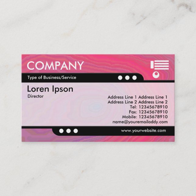 Bullet Train - Red Marbleing Business Card (Front)