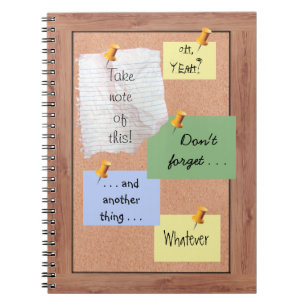 Bulletin Board with Customizable Memos Notebook