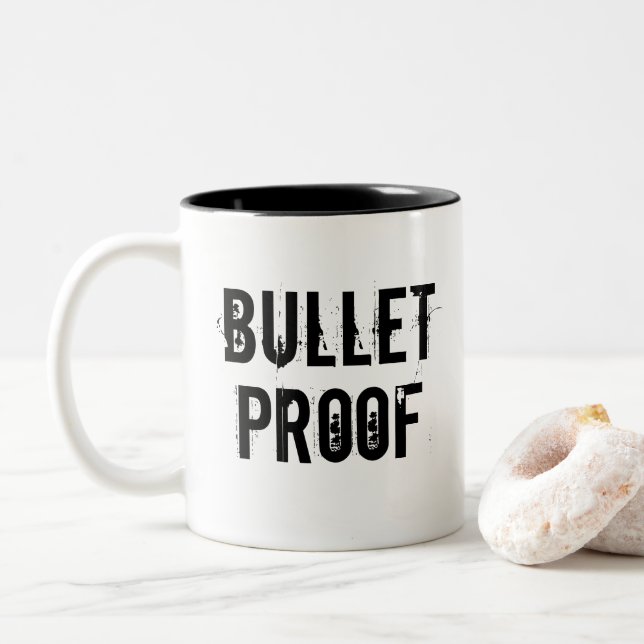 BULLETPROOF Two-Tone COFFEE MUG (With Donut)