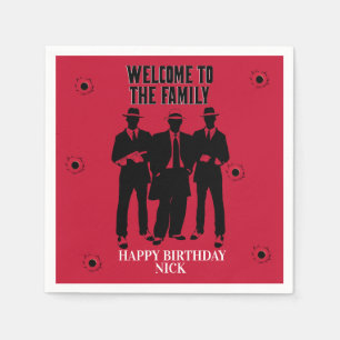 Bullets and Gangsters Party Napkins