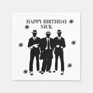 Bullets and Gangsters Party Napkins