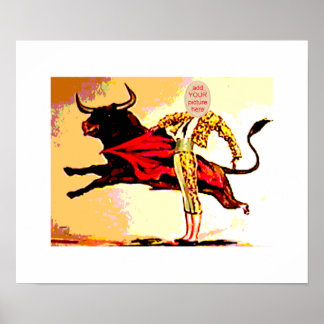 Bullfighter Carnival Cutout Poster