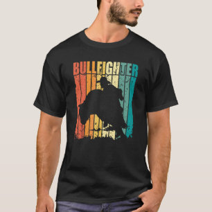 Bullfighter Retro Sunset Rodeo Clown Bullfighting T-Shirt