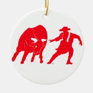 BullfighterRed Ceramic Ornament