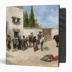 Bullfighters preparing for the Fight (oil on panel Binder