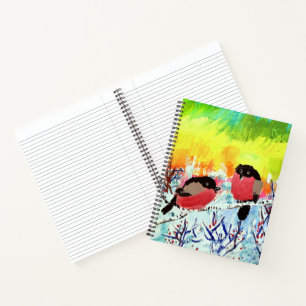 Bullfinch Birds Notebook