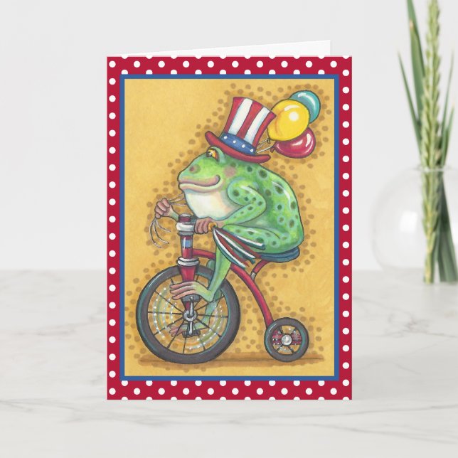 BULLFROG 4 JUILLET, FROG GREETING CARTE Verse (Devant)
