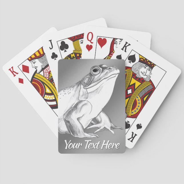 Bullfrog Cards Personalized Frog Art Playing Cards (Back)