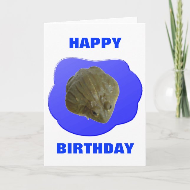 Bullfrog Customizable Birthday Card (Front)