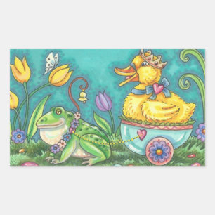 BULLFROG & DUCK EASTER EGG, SPRING STICKERS Sheet