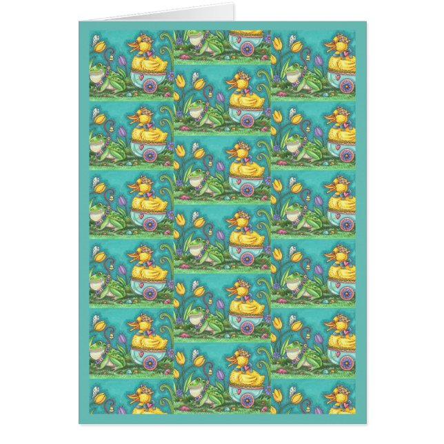 BULLFROG & DUCK PRINCE EASTER GREECARD VERSE (Devant)