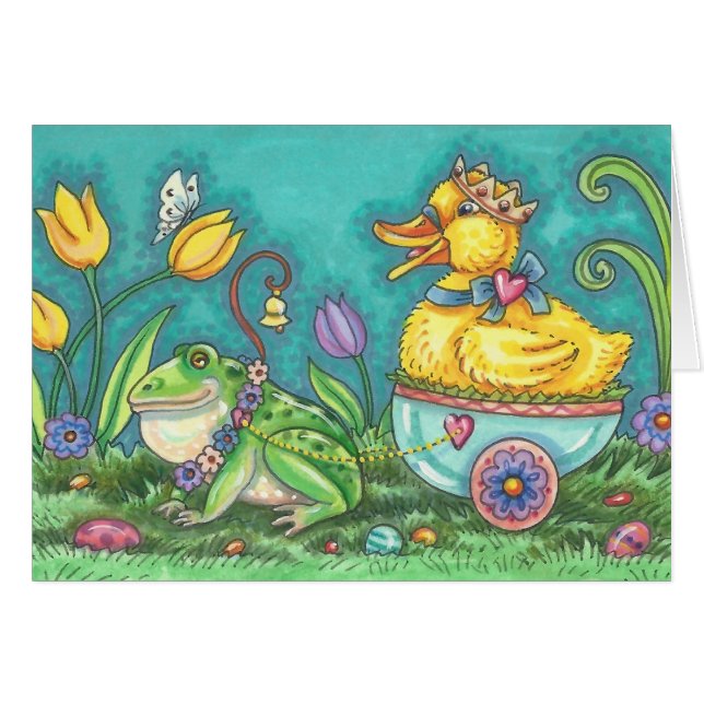 BULLFROG & DUCK PRINCE EASTER GREECARD VERSE (Devant Horizontal)