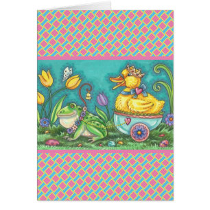 BULLFROG & DUCK PRINCE EASTER GREETING CARD Verse