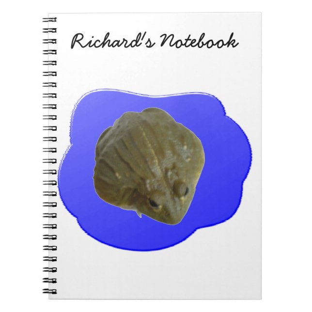 Bullfrog in Pond Customizable Notebook (Front)
