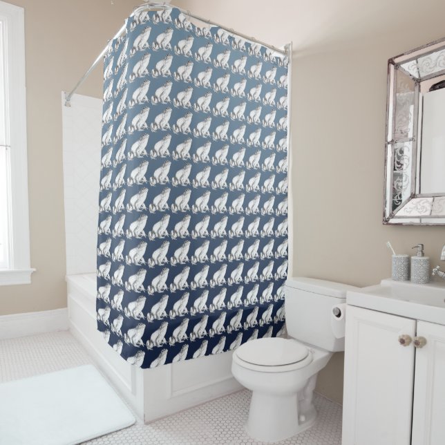 Bullfrog Shower Curtains Frog Art Bath Decor (In Situ)