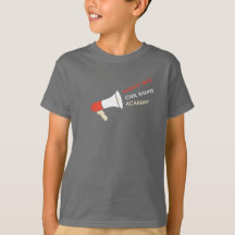 Bullhorn on kids basic grey shirt