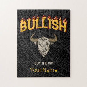 Bullish Day Trader Buy The Dip Vintage Investor Jigsaw Puzzle