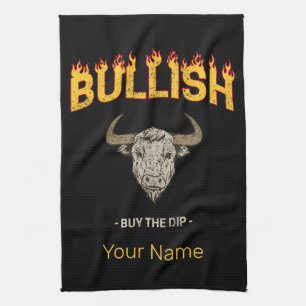 Bullish Day Trader Buy The Dip Vintage Investor Kitchen Towel