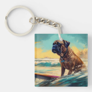 Bullmastiff Beach Surfing Peinture