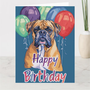 Bullmastiff Birthday Card