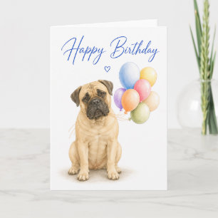 Bullmastiff Birthday Card