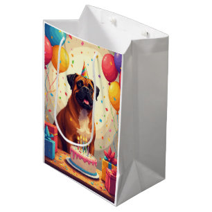 Bullmastiff Birthday Celebration Medium Gift Bag