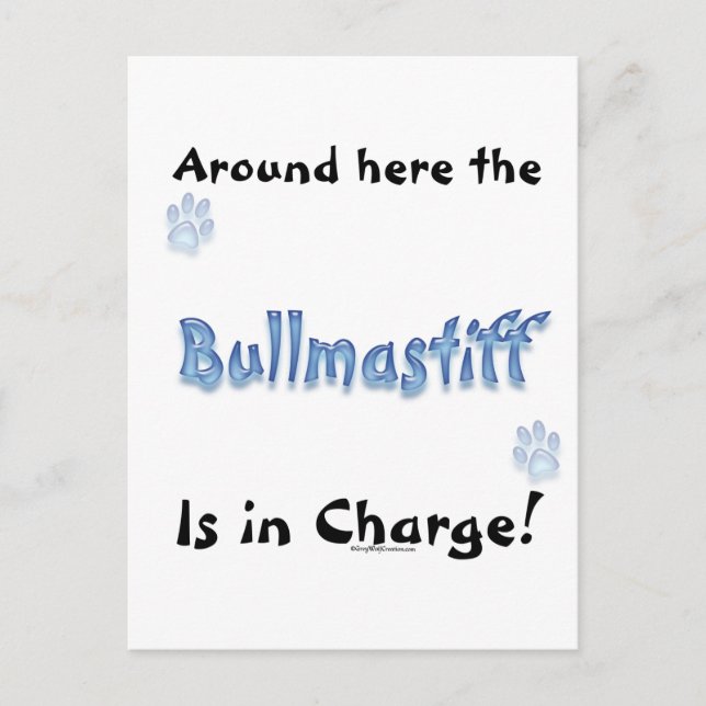 Bullmastiff Charge Postcard (Front)