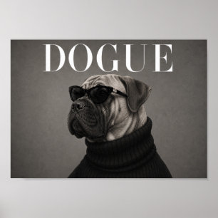 Bullmastiff Chic Fashion Dog Art Print