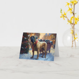 Bullmastiff Christmas Festive Season  Card