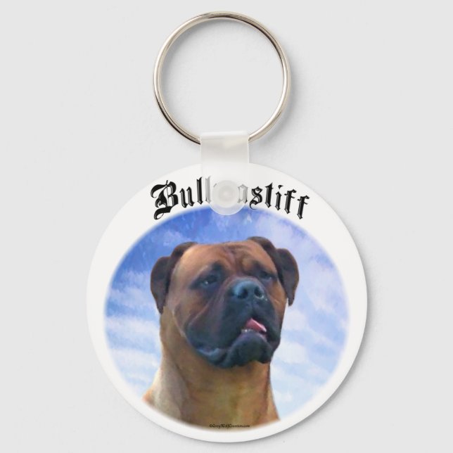 Bullmastiff Clouds Keychain (Front)