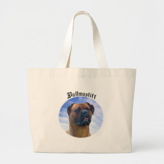 Bullmastiff Clouds Large Tote Bag