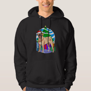 Bullmastiff Cute Santa Christmas Tree Decor Hoodie