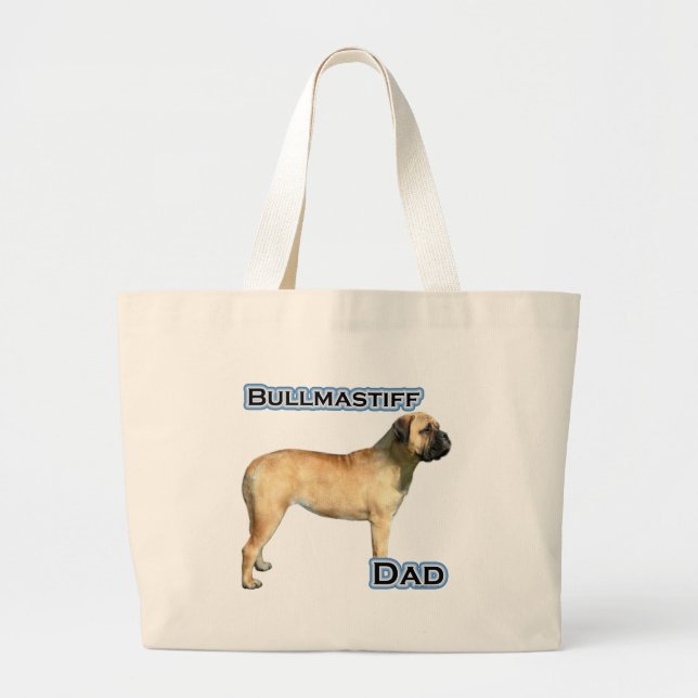 Bullmastiff Dad 4 Large Tote Bag (Front)