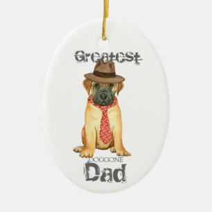 Bullmastiff Dad Ceramic Ornament