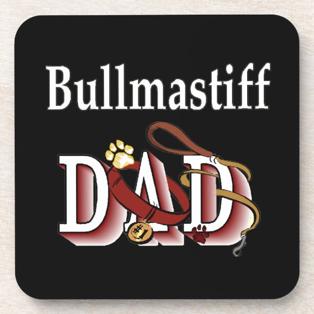 Bullmastiff Dad Coaster (Front)