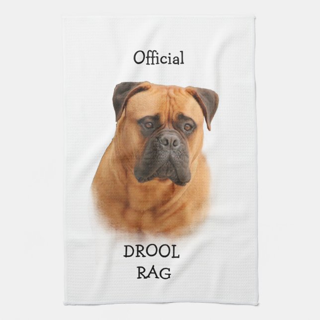 Bullmastiff Drool Rag Kitchen Towel (Vertical)