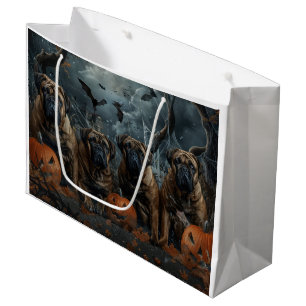 Bullmastiff Halloween Night Doggy Delight Large Gift Bag