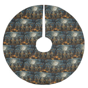 Bullmastiff Halloween Spooky Brushed Polyester Tree Skirt