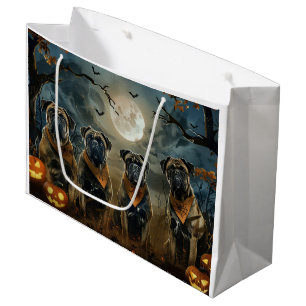 Bullmastiff Halloween Spooky Large Gift Bag