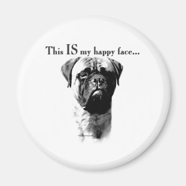 Bullmastiff Happy Face - Magnet (Front)