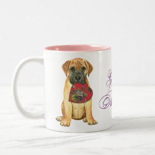 Bullmastiff Hearts Mom Two-Tone Coffee Mug