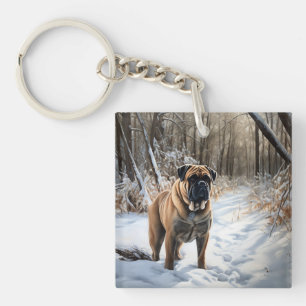 Bullmastiff Laisser neiger Noël
