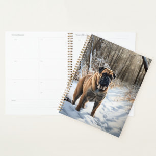 Bullmastiff Let It Snow Christmas Planner