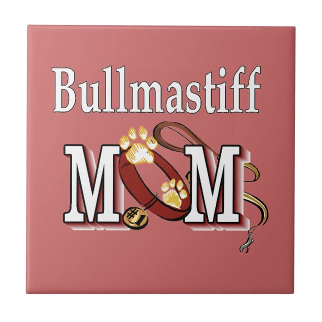 Bullmastiff Mom Tile (Front)