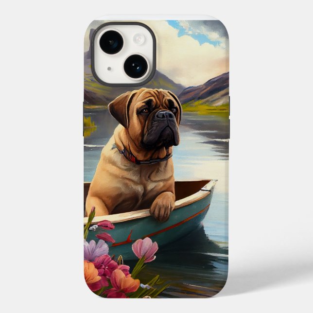 Bullmastiff on a Paddle: A Scenic Adventure Case-Mate iPhone Case (Back)