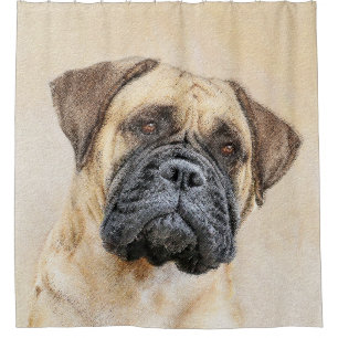 Bullmastiff Painting - Cute Original Dog Art