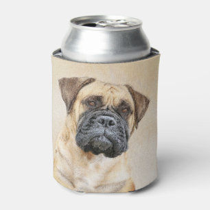 Bullmastiff Painting - Cute Original Dog Art Can Cooler