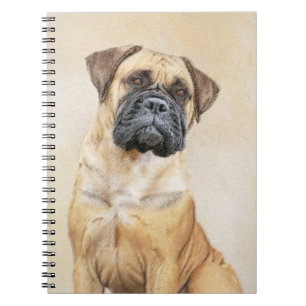 Bullmastiff Painting - Cute Original Dog Art Notebook